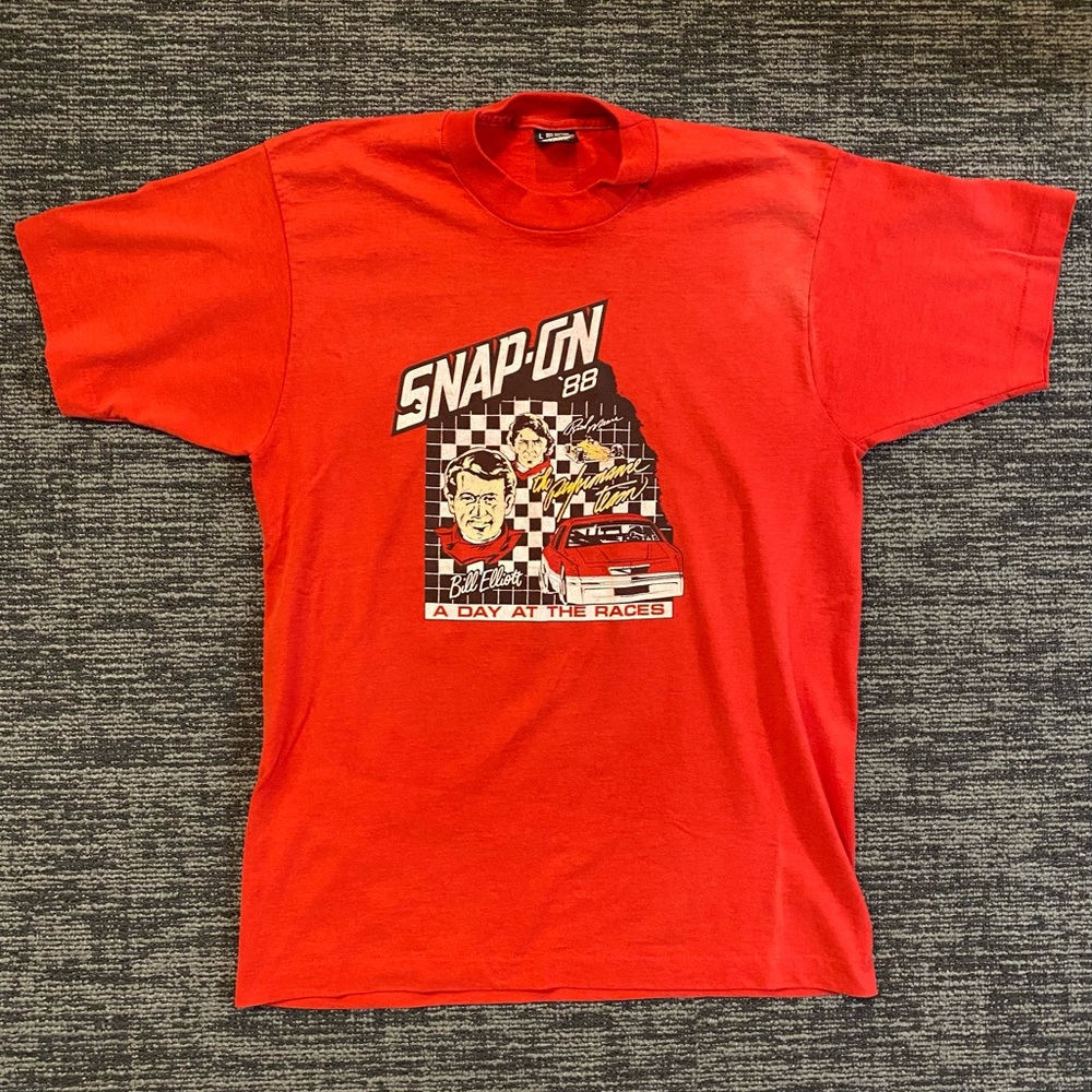 Screen Stars Best: Snap-on Vintage NASCAR Tshirt - Made In U.S.A - Bill Elliot